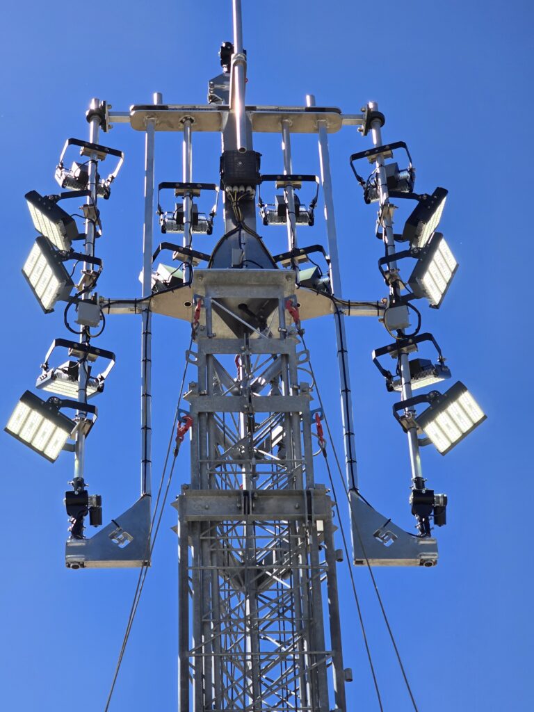 Interceptor Systems 85' Mobile Tower with Generator and Communications Installation.