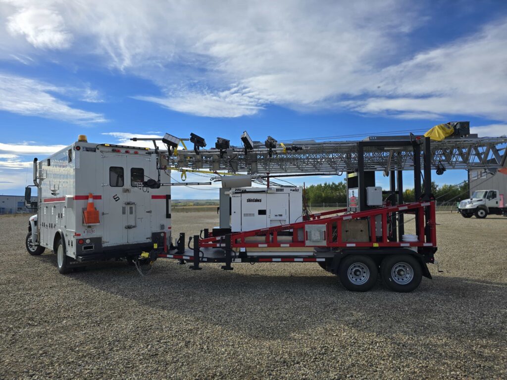 110’ Mobile Communication Tower with Generator and Lights