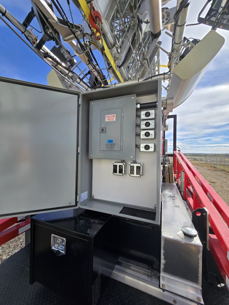 Interceptor Systems 110' Mobile Tower with Generator and Lights Installation.