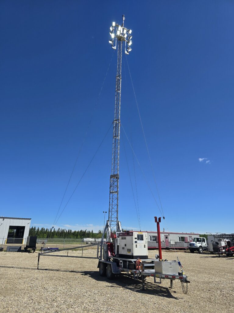 Interceptor Systems 85' Mobile Tower with Generator and Communications Installation.